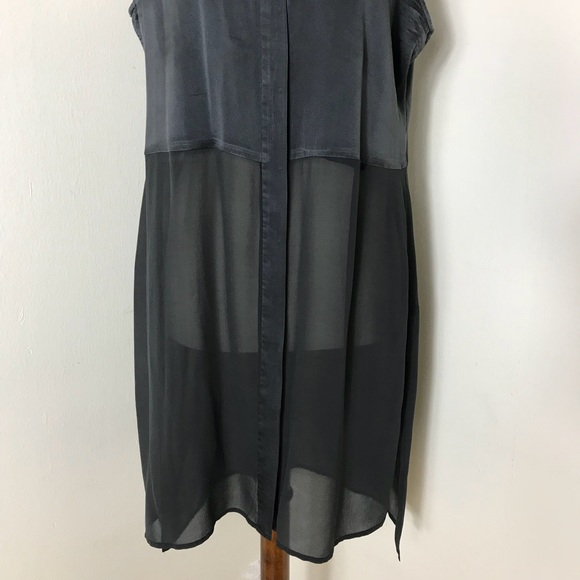 Eileen Fisher silk blouse with sheer panels - Picture 3 of 7